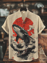 Bedrucktes Hemd der japanischen Kunst für Männer